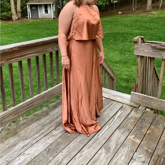 revelry copper satin dress Revelry | Dresses | Revelry Copper Satin Dress